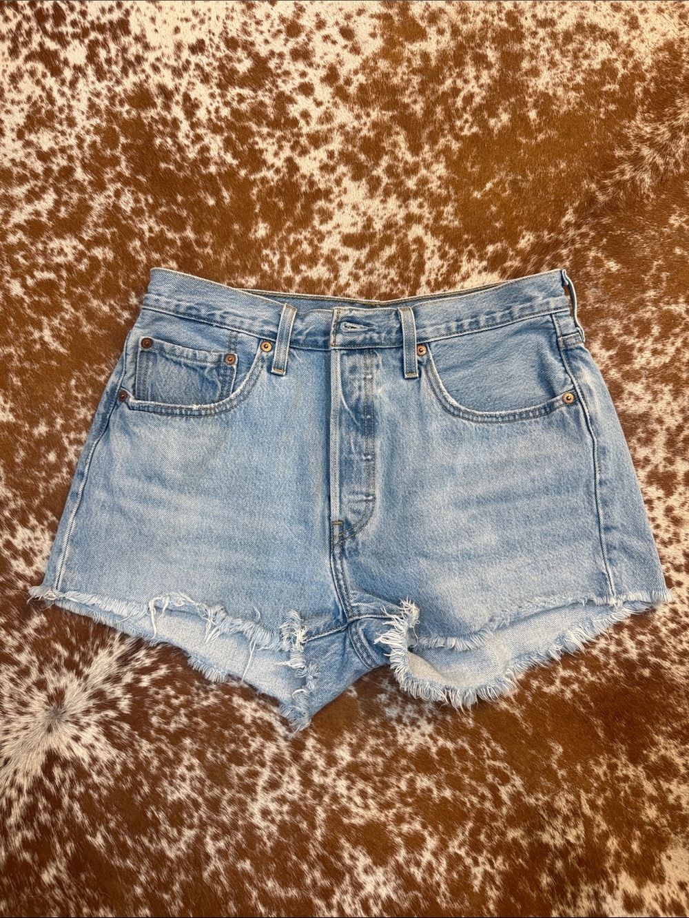 Levi’s 501 Light Blue Denim Cutoff Shorts